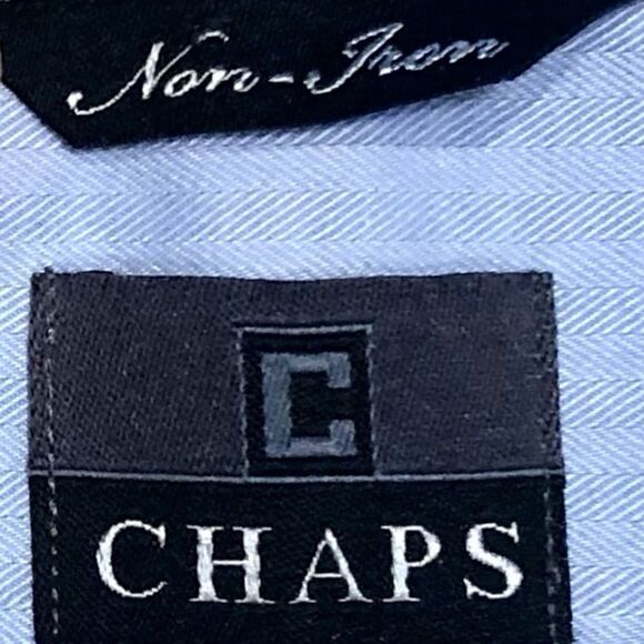 Chaps by Ralph Lauren Non Iron Classic Fit Dress Shirt in Light Blue Men’s XL - Picture 6 of 8